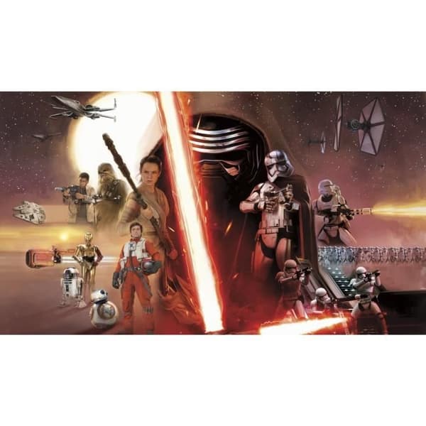 Tapeter - Star Wars - EP VII - 320x182 cm - Montering utan lim - Barnmotiv