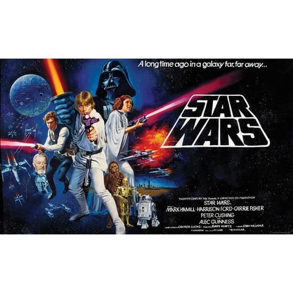 Tapeter - Star Wars - Klassisk - 320x182 cm - Montering utan lim - Barnmotiv