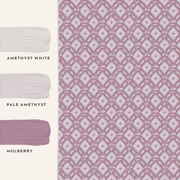 Laura Ashley - Non-woven tapet - Whitebrook Mulberry - Pink 10mx52cm