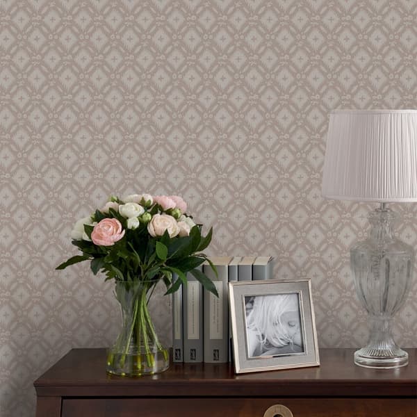 Laura Ashley - Non-woven tapet - Whitebrook Dove Grå - Grå 10mx52cm