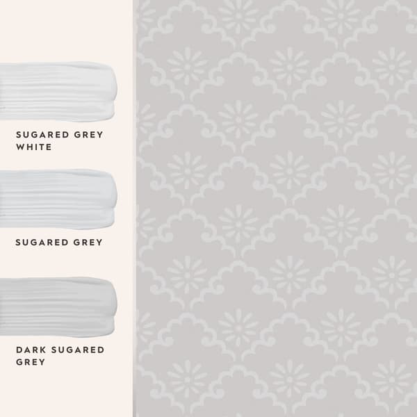 Laura Ashley - Non-woven tapet - Coralie - Sugared Grey - Grå - 10mx52cm