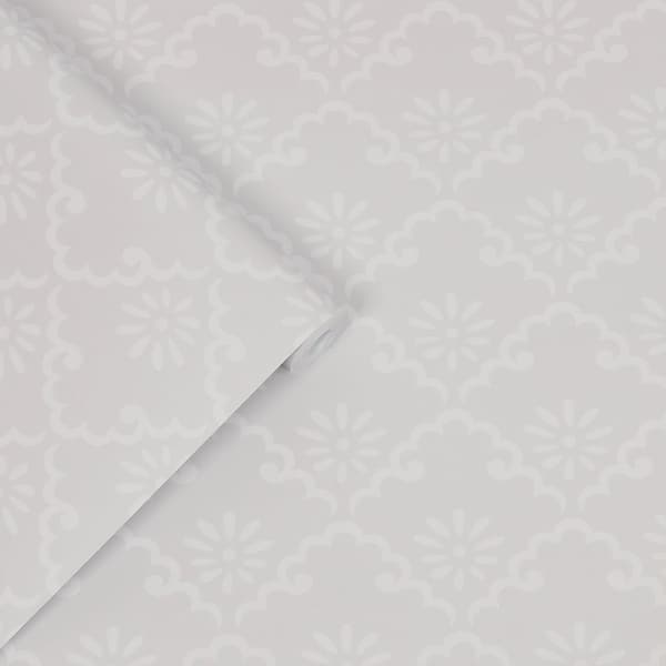Laura Ashley - Non-woven tapet - Coralie - Sugared Grey - Grå - 10mx52cm
