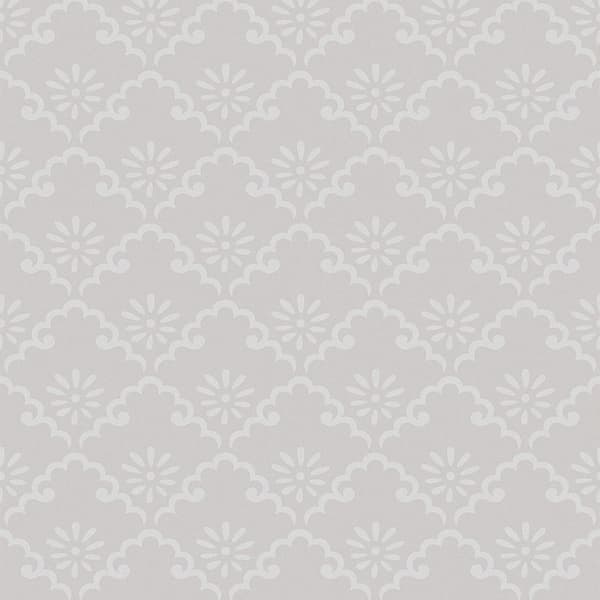 Laura Ashley - Non-woven tapet - Coralie - Sugared Grey - Grå - 10mx52cm