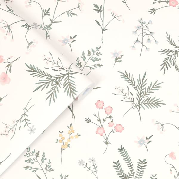 Laura Ashley - Non-woven tapet - Crosswell - Coral Pink - Pink - 10mx52cm