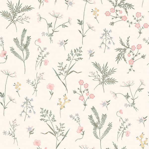 Laura Ashley - Non-woven tapet - Crosswell - Coral Pink - Pink - 10mx52cm