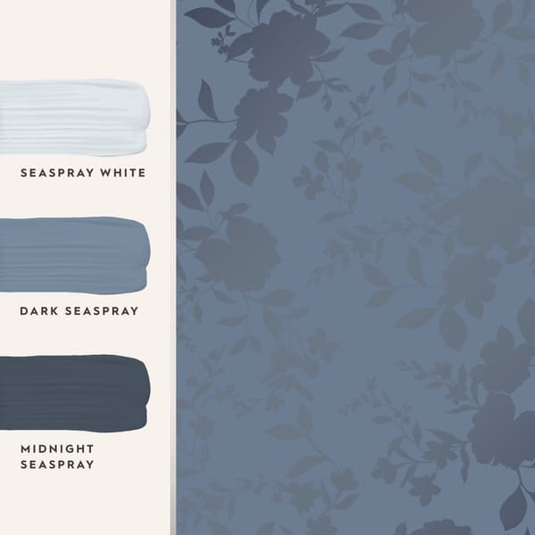 Laura Ashley - Non-woven tapet - Westbourne Midnight Blue - Blå 10mx52cm