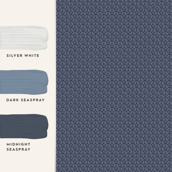 Laura Ashley - Non-woven Tapet - Seaham Midnight Blue - Blå 10mx52cm