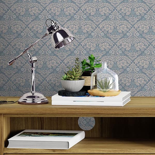 Laura Ashley - Non-woven tapet - Margam - Newport Blue - Blå 10mx52cm