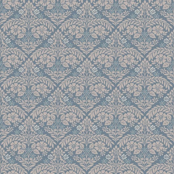 Laura Ashley - Non-woven tapet - Margam - Newport Blue - Blå 10mx52cm