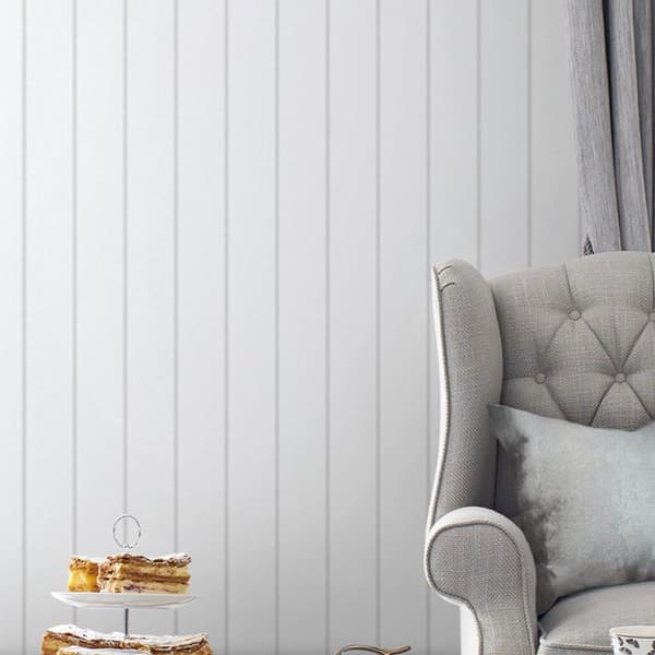 Laura Ashley - Non-woven tapet - Saltram Stripe Sugared Grey - Grå 10mx52cm