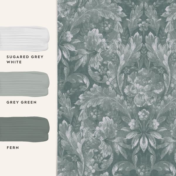 Laura Ashley - Non-woven tapet - Apolline Jade Green - Grön