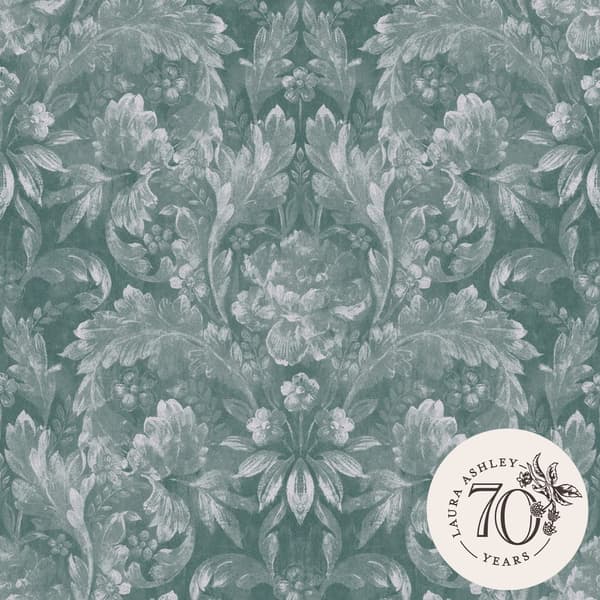 Laura Ashley - Non-woven tapet - Apolline Jade Green - Grön