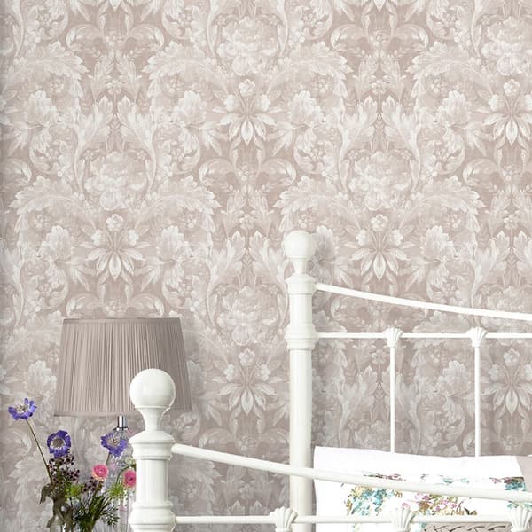 Laura Ashley - Non-woven tapet - Apolline Dove Grå - Grå