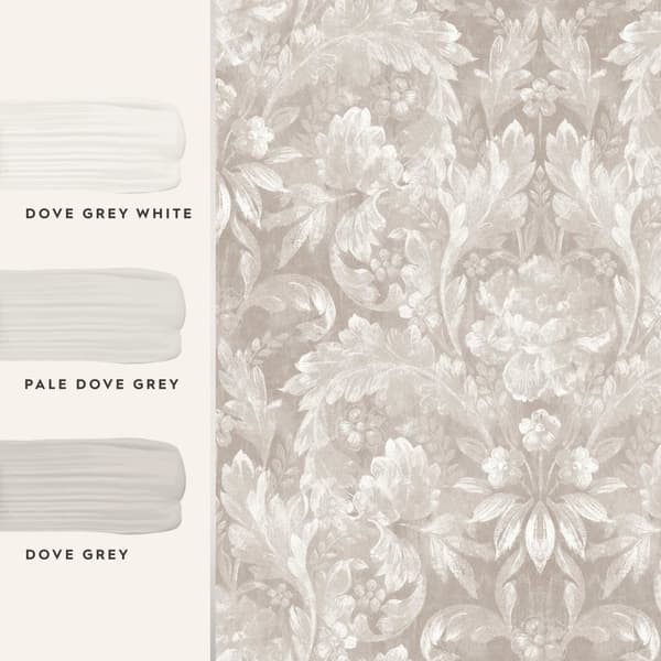 Laura Ashley - Non-woven tapet - Apolline Dove Grå - Grå