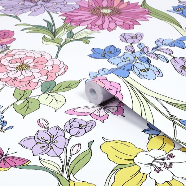 Laura Ashley - Non-woven tapet - Gilly - Flerfärgad 10mx52cm