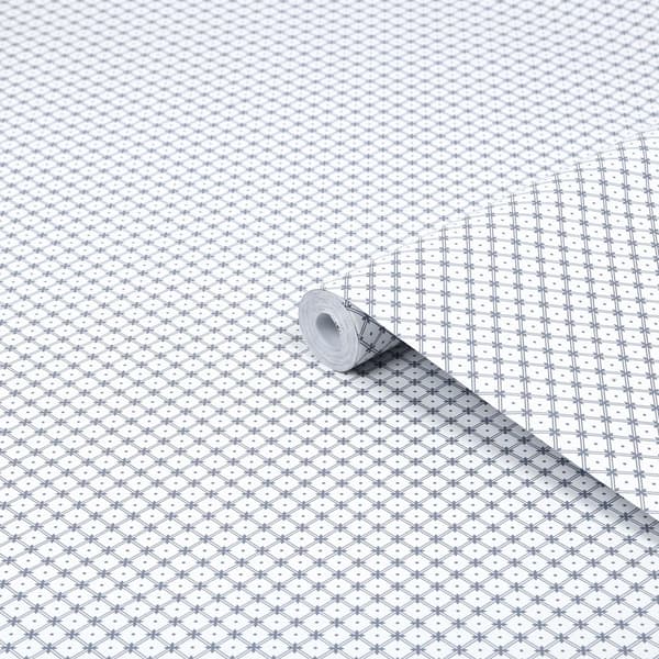 Laura Ashley - Non-woven Tapet - Wickerwork Mörk Seaspray Blå - Blå 10mx52cm