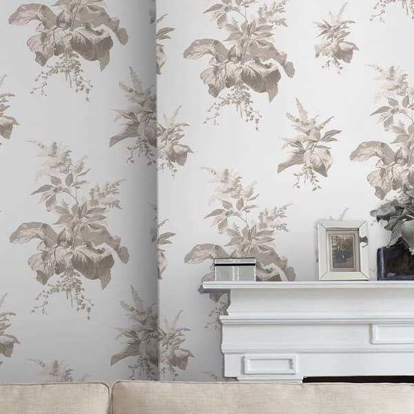 Laura Ashley - Non-woven tapet - Narberth - Dove Grey - Grå 10mx52cm