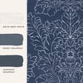 Miniatyrbild 5 av 5: Laura Ashley - Non-woven tapet - Silchester Midnight Seaspray Blue - Blå 10mx52cm