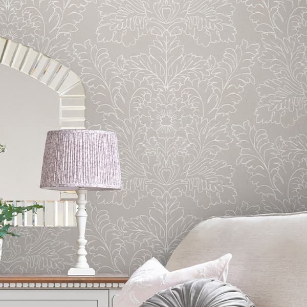Laura Ashley - Non-woven tapet - Silchester Dove Grey - Grå 10mx52cm