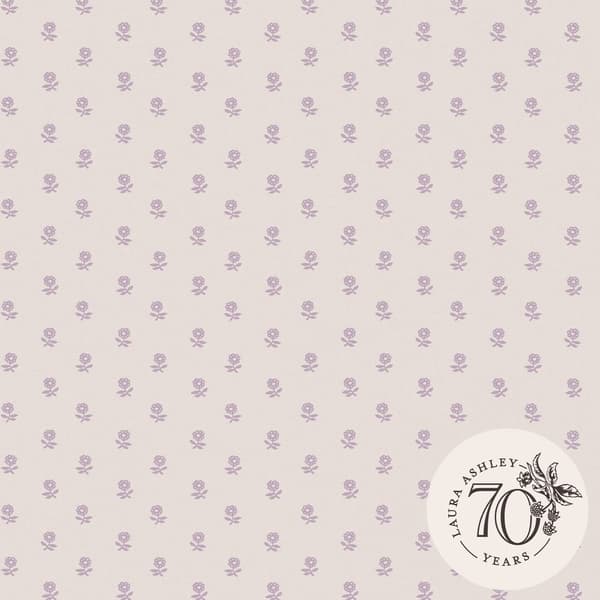 Laura Ashley - Non-woven tapet - Daisy - Lavendel - Rosa - 10mx52cm