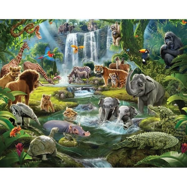 Jungle World Wallpaper Walltastic Collection: Jungle Wallpaper Ge ditt barn den väggdekoration de vill ha