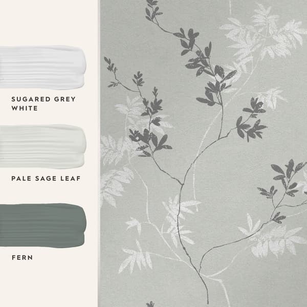 Laura Ashley - Non-woven tapet - Mari - Mineral Grön - Grön 10mx52cm