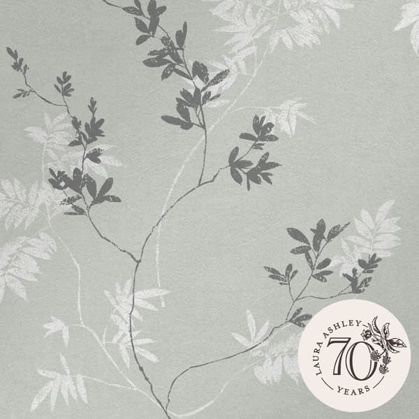 Laura Ashley - Non-woven tapet - Mari - Mineral Grön - Grön 10mx52cm