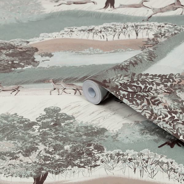Laura Ashley - Non-woven tapet - Hartingdon - Jade Green - Grøn - 10mx52cm