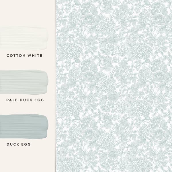 Laura Ashley - Non-woven tapet - Louise - Andeæg blå - Blå 10mx52cm