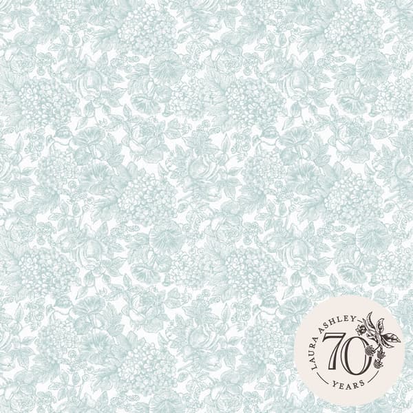 Laura Ashley - Non-woven tapet - Louise - Andeæg blå - Blå 10mx52cm