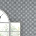 Miniatyrbillede 3 af 5: Laura Ashley - Non-woven tapet - Trefoil Slate Grey - Grå 10mx52cm