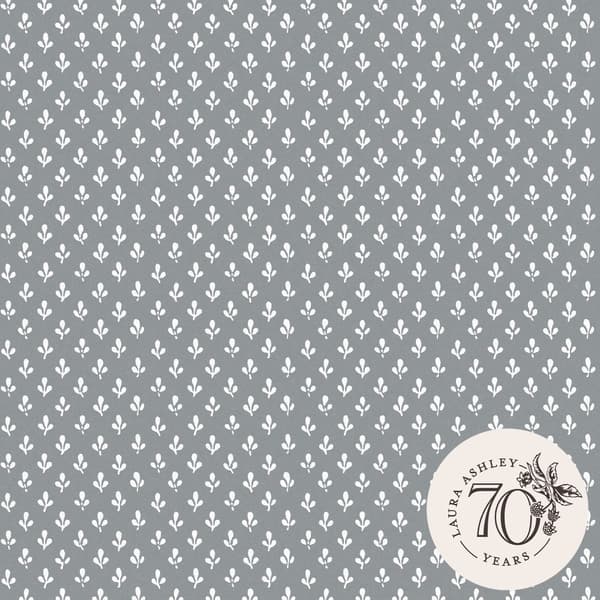 Laura Ashley - Non-woven tapet - Trefoil Slate Grey - Grå 10mx52cm