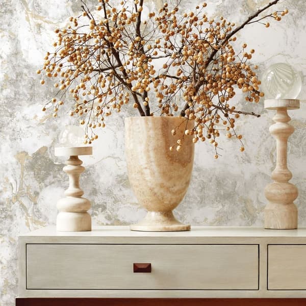 World of Wallpaper Luxe Collection Marble Effect Vinyl Textured Wallpaper