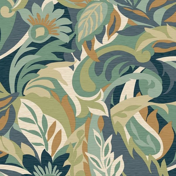 Belgravia Casa Leaf Wallpaper Green 10m x 53cm