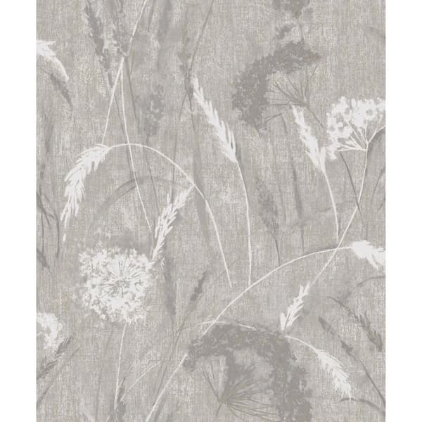 Holden Décor Pappus Textured Wallpaper Grey 10m x 53cm