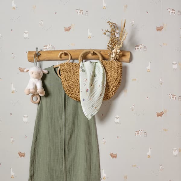 Little Dutch - Non-woven tapet - Little Farm - Grön 10mx52cm
