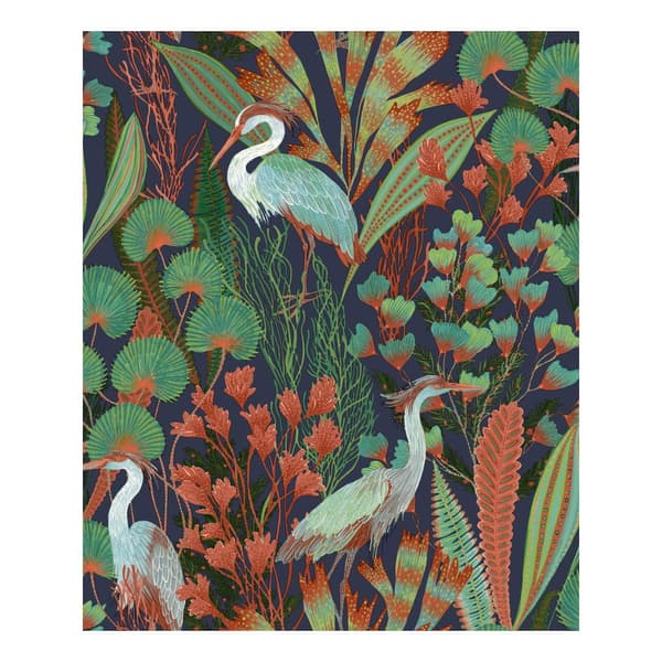 GrandDeco Ciara Wallpaper Navy One Size