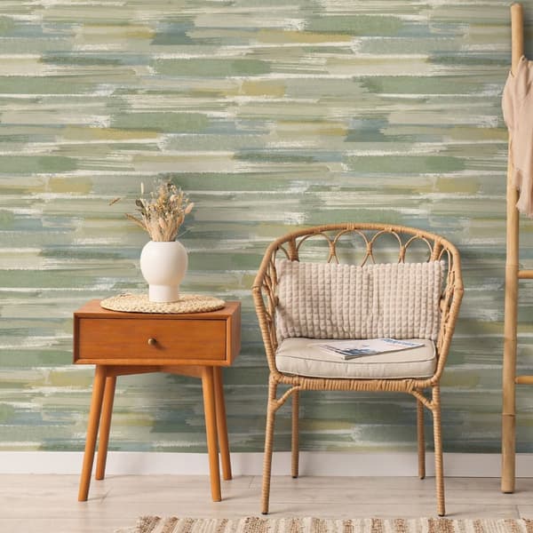Holden Décor Rural Paradise Brush Stroke Textured Wallpaper