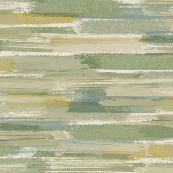 Holden Décor Rural Paradise Brush Stroke Textured Wallpaper Green/Yellow 10m x 53cm