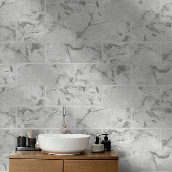 Holden Décor Odeon Marble Tile Wallpaper
