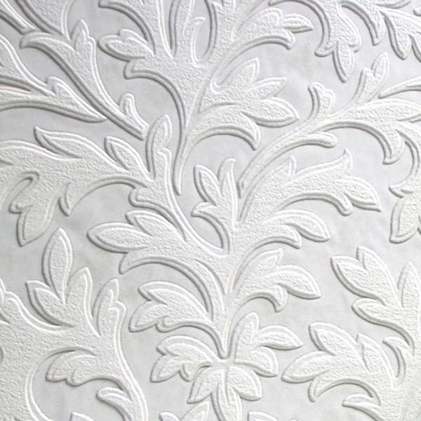 Anaglypta Leaf Vinyl Textured Wallpaper