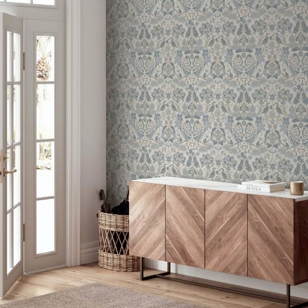 World Of Wallpaper Folk Floral Textured Wallpaper