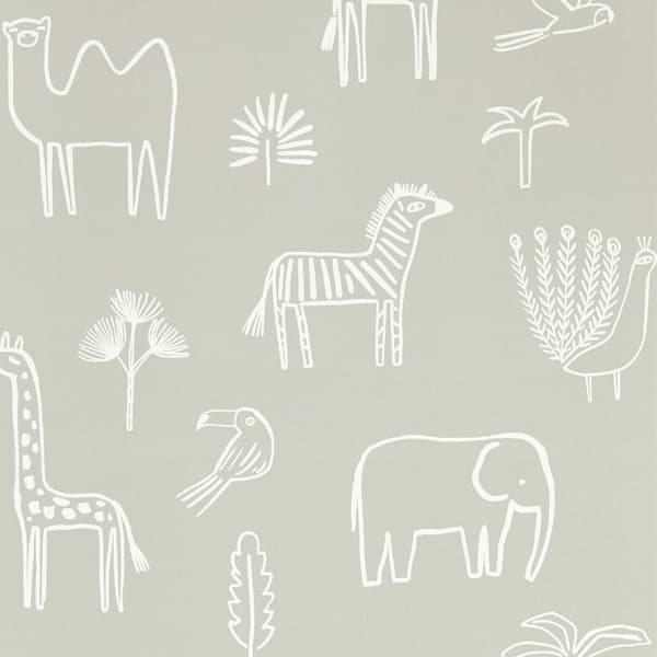 Harlequin Funky Jungle Wallpaper Stone 10m x 52cm