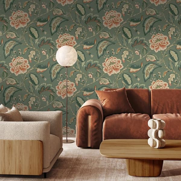 Belgravia Maya Floral Trail Vinyl Textured Wallpaper