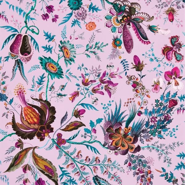 Harlequin X Sophie Robinson Wonderland Floral Wallpaper Amethyst/Lapis Blue/Ruby 10m x 68.5cm