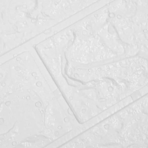 3D Tapetti tiilet itsekiinnittyvä 10 kpl valkoinen