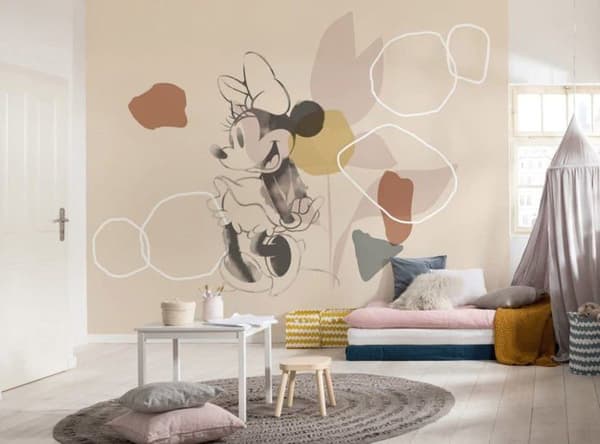 Komar - IADX7-047 - Disney Non-Woven Fototapet Minnie Soft Shapes 350 x 280 cm