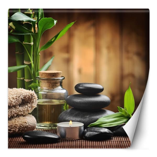 Seinämaalaus, Bamboo zen -kivet kylpylässä - 150x150