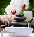 Pikkukuva 2 / 5: Seinämaalaus, orkideakynttilä ja zen-kivet SPA-tilassa - 100x100