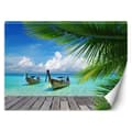 Miniatyrbillede 1 af 5: Fototapet, Tropiske strand palmer natur - 450x315